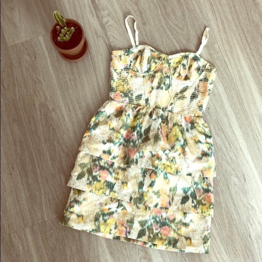 Alice + Olivia Floral Bustier Dress